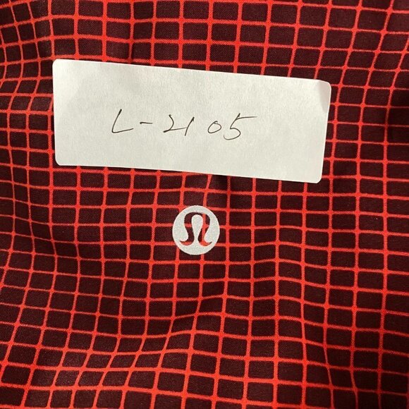 Lululemon Core Shorts Men's Medium Red Black Grid Unlined Athletic - Picture 2 of 7